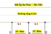 Bán lô đất mặt tiền 6,1m gần vành đai 4, View hồ đường rộng hơn 4m giá đầu tư